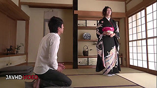 Naughty Japanese Kimono Babe Delivers Sultry Blowjob Video Passionately