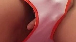 Amateur Bedroom Tease: Sensual Play on Pink Sheets
