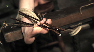 Imprisoned Witch - the Feet of a Savage Nature Girl Are Being Tortmented in Many Different Ways