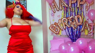 Glamour busty cam girl mind-blowing adult clip