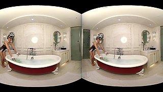 Bathroom Play With Sexy Rabbit Cosplay - Brunette Nonnude
