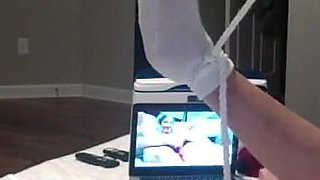 Hot Mature Granny Masturbates While Hubby Watches Strokes His Cock