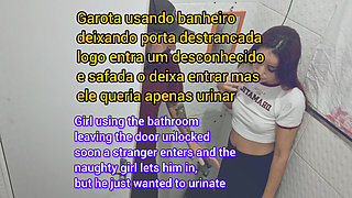 Fucked by a stranger in the bathroom of a barback without a condom!