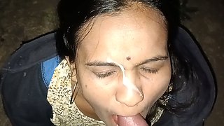 Train Railway Track at Night Cum on Face and Cum in Mouth and Blowjob