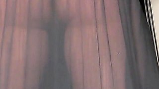 Farting in See-through Black Dress