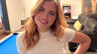PAWG cheating Blonde was fucked on a pool table