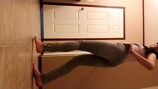 Amateur striptease and Solo masturbation