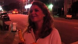 Femdom cuckold with interracial blowjob from brunette