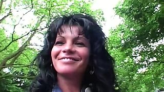 Hot amateur MILF in public casting