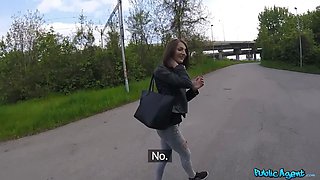 Public agent - she rides me cowgirl in an impressive outdoor pound