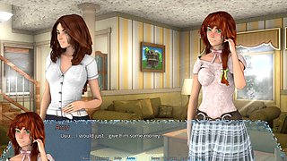 Offcuts Amy in an animated hentai visual novel adventure