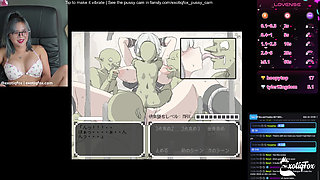 Horny Monster Girls Trying to Milk your Dick! Naughty Streamer Gabbi Getting Horny while Gaming