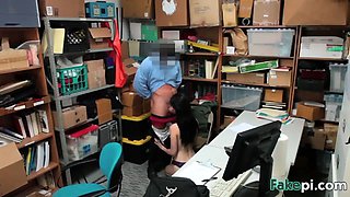 Dark haired slut Alex Harper got punished for stealing
