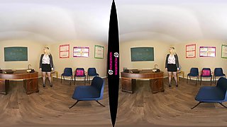 Who Has A Big Dick? - Big Tits Blonde Teacher Solo Stripping