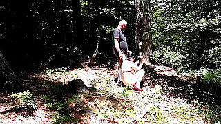 Kinky Couple Caught Playing in the Woods