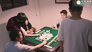 Domestic drama: I am playing mahjong with my bestie, but my husband penetrates me from behind