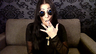 Halloween Ozzy Cosplay MILF Smoking