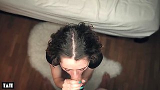 Little Arden Gets Massive Facial - Horny Teen Slut Deep Throat Blowjob