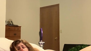 15.45 BBW PAWG Solo Fucking and Sucking Huge Dildo