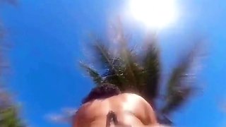 Busty Czech amateur fucks outdoor in public