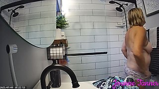 Found Hidden Cam Footage of My Mom Mrs. Joanne Tanner a Real Public Schoolteacher in the Shower on my Dad's Computer 10