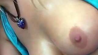 I wildly fuck this sexy blonde with perfect tits in various positions until I splash my cum all over her face