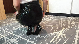 Rubber Skirt and Nylons Part 1