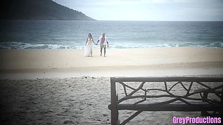 Public Beach Fuck -- Vow Renewals and Cum on My Face