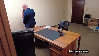 Principal tries on mature teachers juicy twat
