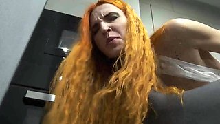 Shameless redhead babe mind-blowing sex video