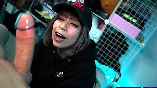 Czech amateur blowjob and fucking POV in public