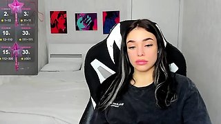 Stacked brunette goes solo toys and masturbation