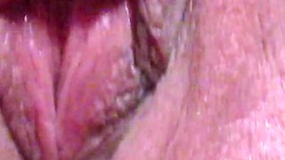Huge clit jerking in close up