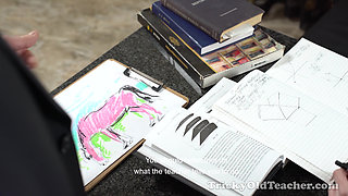 Old Teacher Treats Her Sexy Student Properly