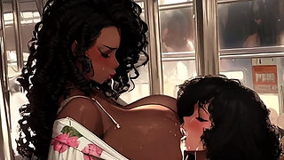 Big Titty Lesbian Hentai MILFs Drink Each Others Milky Tittys on the Bus in New Spicy Toons Hentai!
