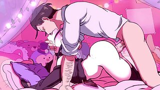 Best Friend Lies About Homework - Hot Hentai Sex with Big Tits & Creampie - 3D Animation