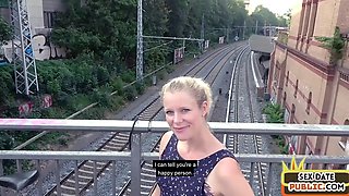 Public German amateur porn outdoor fucking on date