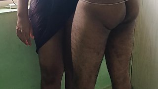 Stepaunty Enjoying Fuck with Step Son at Windows Side in Home Made Romance