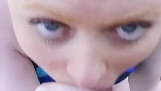 Horny ginger Ruby Red fucks her swim instructor by the pool