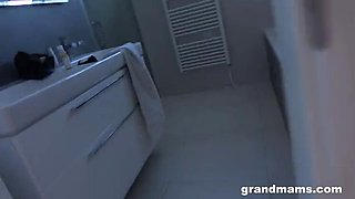 Horny Mature Lesbians Eva Tittie & Yvette Moore - Big Tits BTS Action