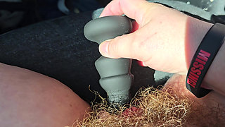 Clit Pumping Squirting and Pissing Myself in the Car.