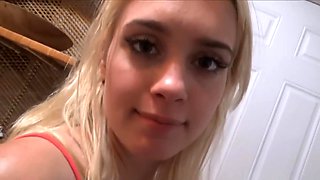 Bearded man fucked young step-daughter in the kitchen without condom...