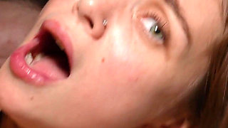 The Stepfather Sneaks Into His Stepdaughter's Room at Night, Fucks Her and Pours Sperm on Her