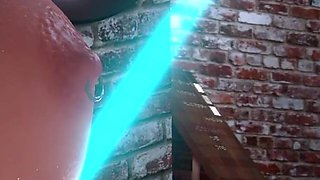 3D Blonde Asian Whore Sitting on the Big Dick