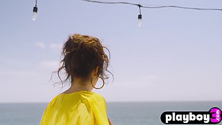 Big breast Hispanic babe shows stunning body