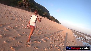 Big Ass Thai Amateur Girlfriend Horny Sex After Being On A Beach