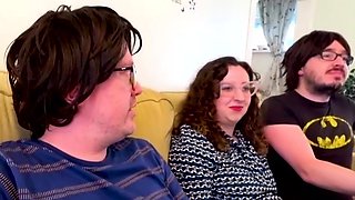 UK fat chick in reality porn convinced to have threesome