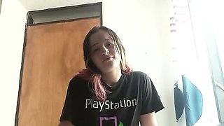 My Blonde Stepsister Catches Me Jerking Off and Makes Me Cum in Her Mouth - Part 1 - Ashleysoy2 Swallows