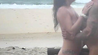 Public Beach Fuck -- Vow Renewals and Cum on My Face