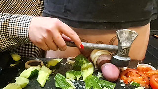 CBT. Extreme Dick and Urethral Torment in the Kitchen! Cooking Cock 2. Episode 3/3. Full.